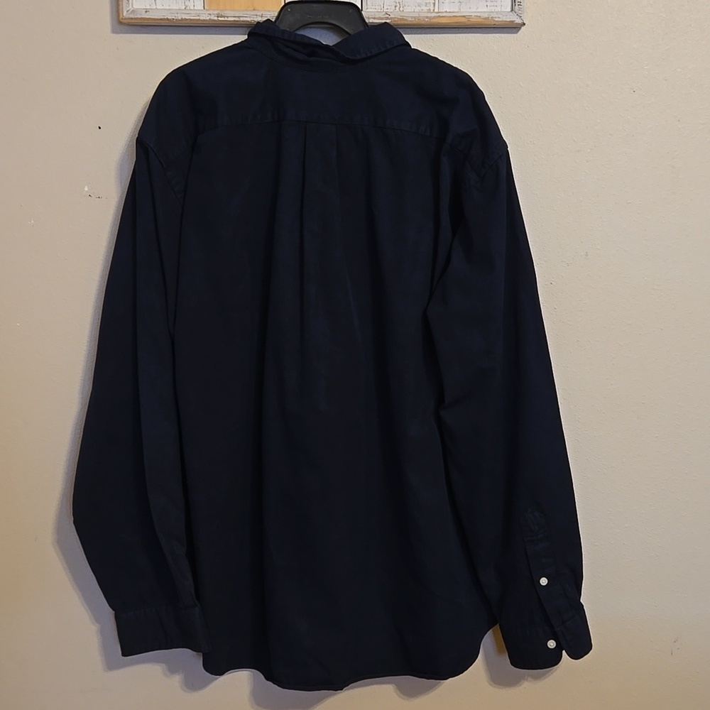 Ralph Lauren Classuc Fit Men's Navy Blue Button Down Shirt Sz XXL - Picture 4 of 4